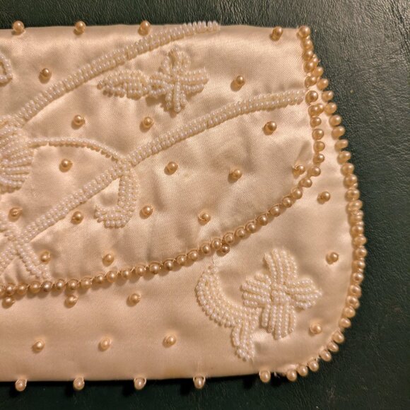 Vintage Sarne white beaded clutch - Picture 4 of 10
